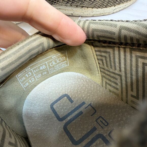 Hey Dude Wally Sox Mens Size 13 Brown Slip On Lightweight Comfort Casual Shoes main image 5
